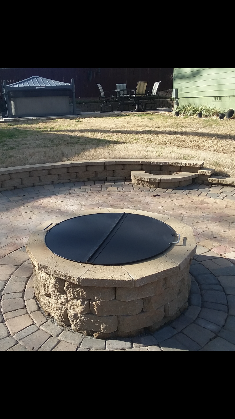 Round Or Square Folding Snuffer Cover, Round Snuffer Fire Pit Cover