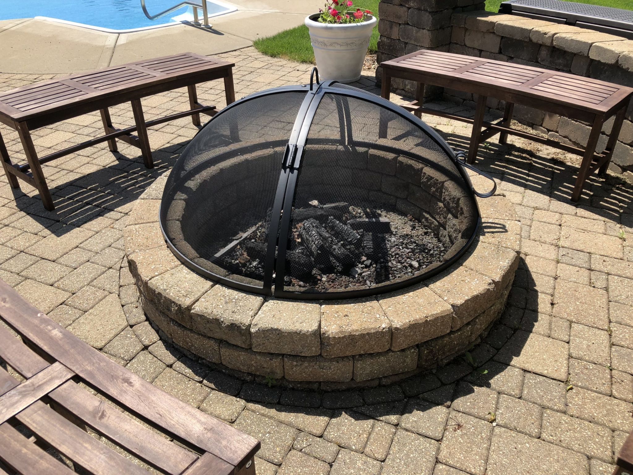 HINGED MODEL SCREEN 20 30 FirePitScreens Custom Made Fire Pit