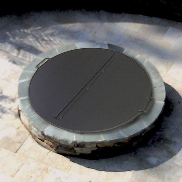 Round Or Square Folding Snuffer Cover, Round Fire Pit Cover