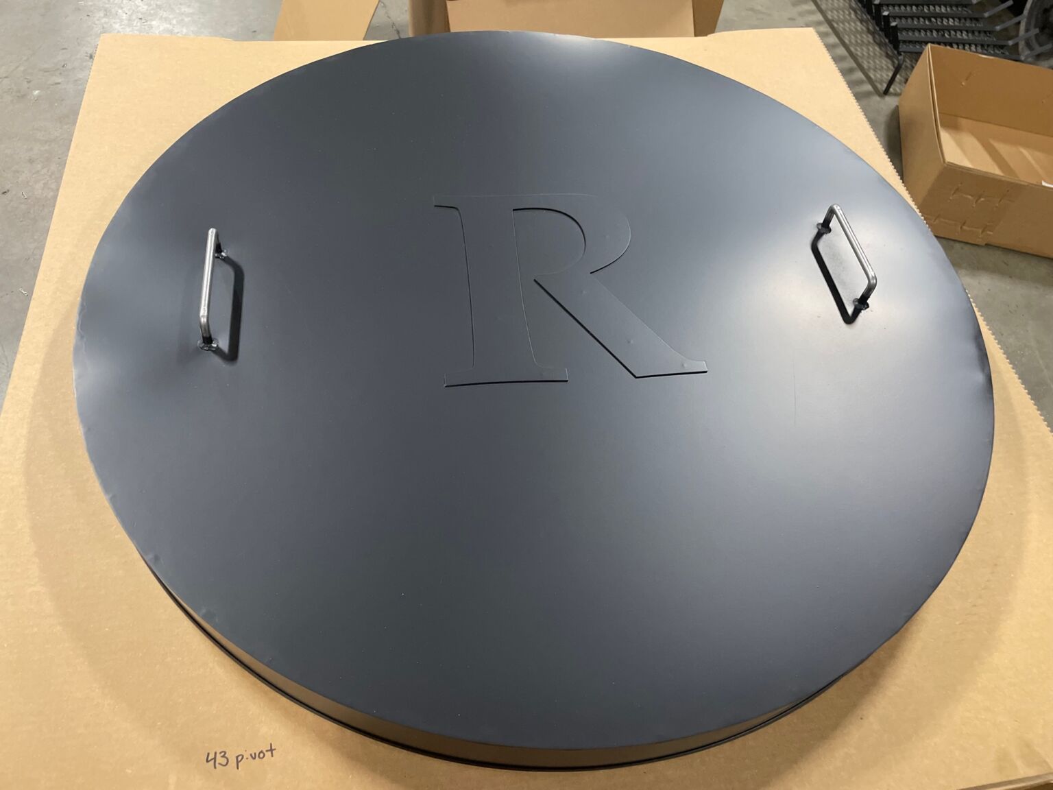 1"3" Rise Monogram Fire Pit Snuffer Cover