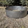 Metal Fire Pit Ring or Liner with Smokeless Feature 1" Holes