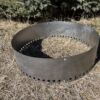 Metal Fire Pit Ring or Liner with Smokeless Feature 1" Holes