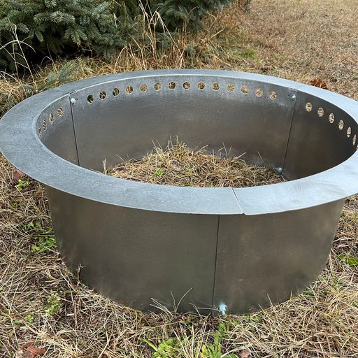 3" Lip Smokeless Round Metal Fire Pit Ring or Liner