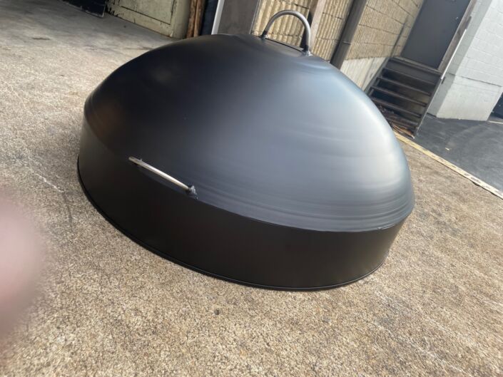 30" Solid Dome Fire Pit Cover with 1-4" Riser Option | FirePitScreens.net