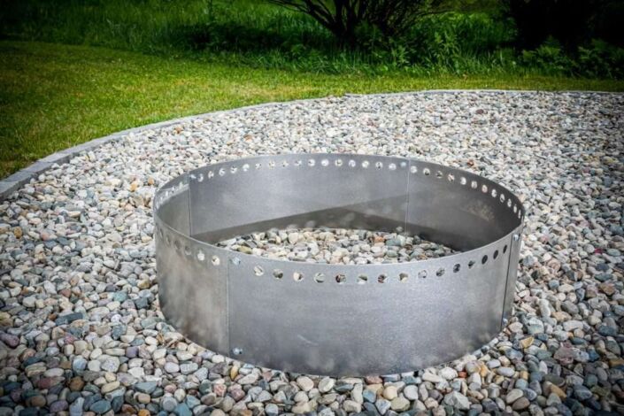 Smokeless Metal Fire Pit Ring Round Carbon Steel