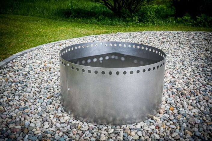 Smokeless Metal Fire Pit Ring Round Carbon Steel